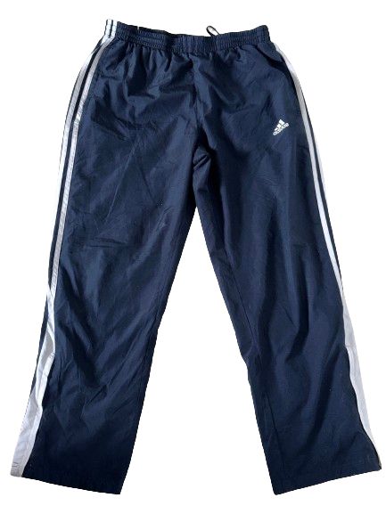 Blue Adidas Track Pants with Stripes